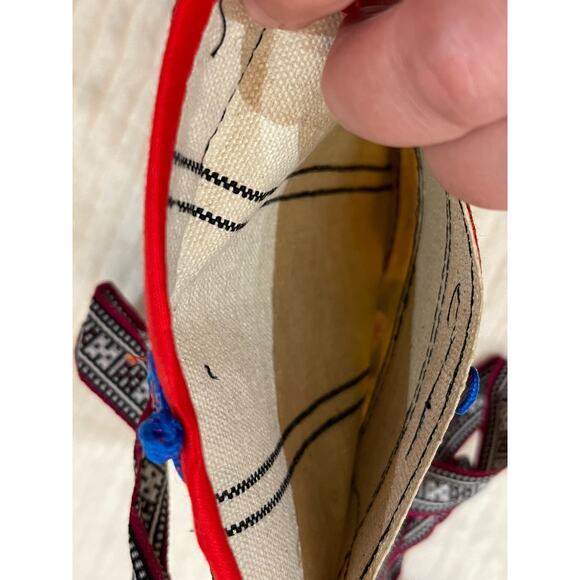 Handmade Crossbody Pouch Purse Hand Embroidered Stitched Boho Bag - Picture 5 of 8